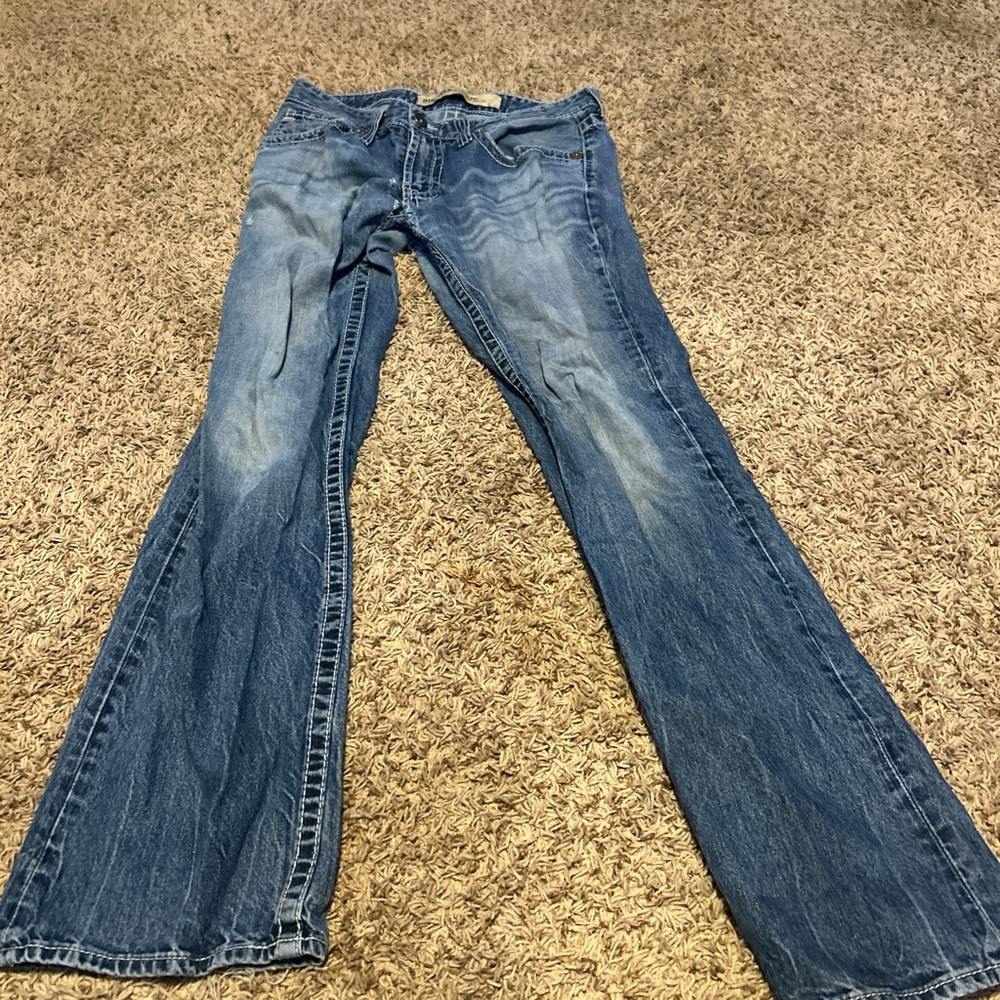 Big Star Blue Flare Wide Leg Jeans